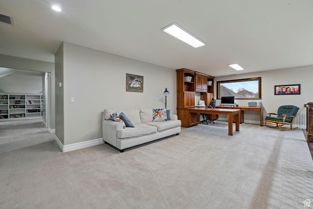 1532 W 3500 N, Pleasant Grove, UT 84062 - living room with light colored carpet, a desk, and baseboards