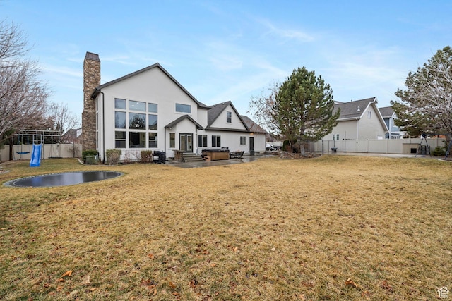 1532 W 3500 N, Pleasant Grove, UT 84062 - back of property featuring a chimney and stucco siding