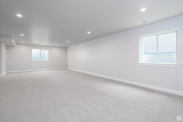 2998 N 1080 W, Lehi, UT 84043 - spare room with visible vents, baseboards, light colored carpet, and recessed lighting