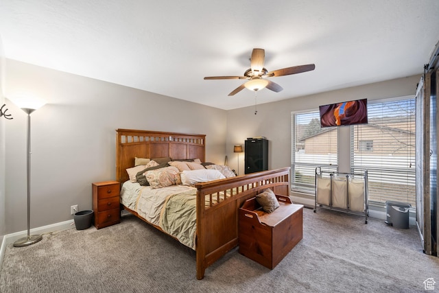 2283 E 7925 S, South Weber, UT 84405 - bedroom featuring carpet floors, ceiling fan, and baseboards