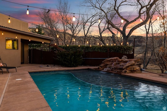 98 Bridge Rd, Rockville, UT 84763 - pool at dusk with fence