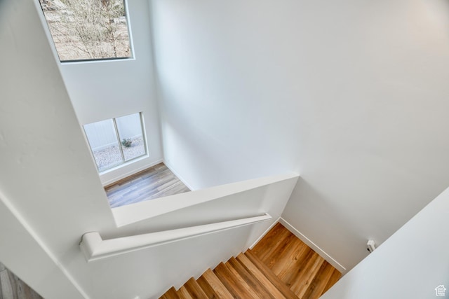 241 E 100 N Unit 3, Moab, UT 84532 - staircase with hardwood / wood-style flooring and a wealth of natural light