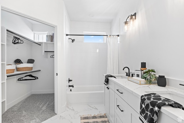 113 E Watson Dr S, Saratoga Springs, UT 84045 - bathroom featuring vanity and shower / bathtub combination with curtain