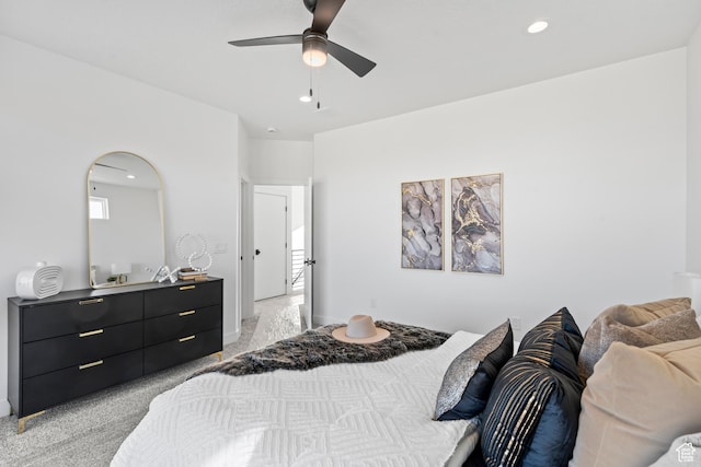 113 E Watson Dr S, Saratoga Springs, UT 84045 - bedroom with light colored carpet and ceiling fan