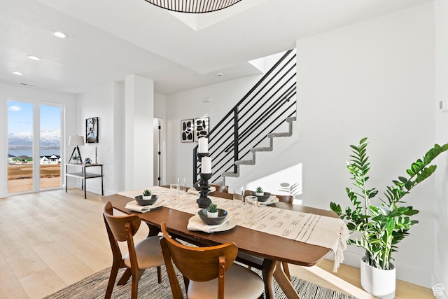 113 E Watson Dr S, Saratoga Springs, UT 84045 - dining space featuring a water view and light hardwood / wood-style flooring