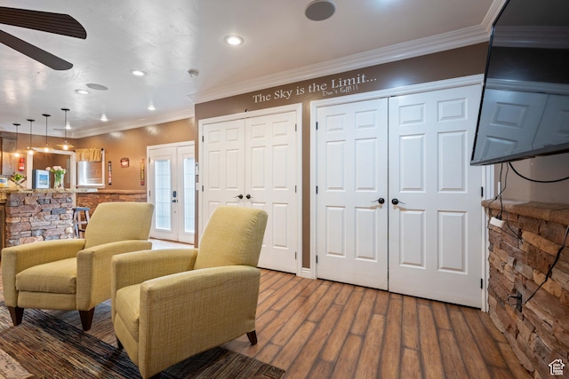 75 N 200 W, Kanab, UT 84741 - interior space with hardwood / wood-style floors and ornamental molding