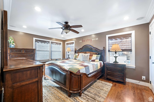 75 N 200 W, Kanab, UT 84741 - bedroom with ceiling fan, ornamental molding, and light hardwood / wood-style flooring