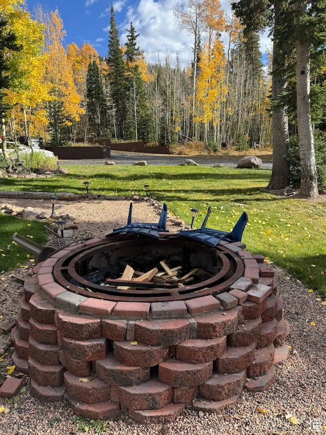 407 S Vasels Rd Unit 8, Brian Head, UT 84719 - view of yard featuring an outdoor fire pit