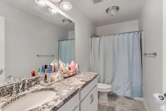739 W Wild Hyacinth Dr, Saratoga Springs, UT 84045 - bathroom featuring vanity, toilet, and tile patterned flooring