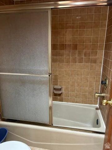 150 W Ridge View St Unit 241, Brian Head, UT 84719 - bathroom with shower / bath combination with glass door and toilet