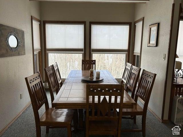 150 W Ridge View St Unit 241, Brian Head, UT 84719 - dining room with carpet and a healthy amount of sunlight