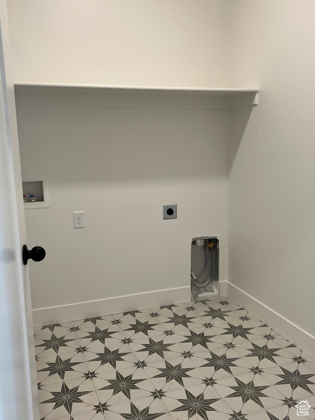 344 W Rosie Loop Unit 46E, Cedar City, UT 84721 - washroom with baseboards, hookup for an electric dryer, washer hookup, and light flooring