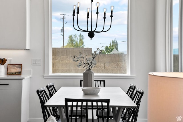 344 W Rosie Loop Unit 46E, Cedar City, UT 84721 - dining room with a chandelier and plenty of natural light