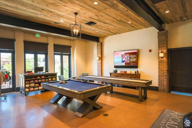 3780 Arcadia Dr Unit 51, Santa Clara, UT 84765 - game room with beam ceiling, wood ceiling, and pool table