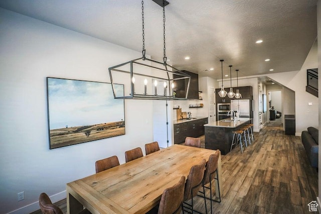 3780 Arcadia Dr Unit 51, Santa Clara, UT 84765 - dining area with sink and dark hardwood / wood-style flooring