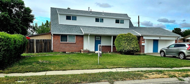 1600 W 4300 S, Salt Lake City, UT 84123 - view of front of property with brick siding, an attached garage, and roof with shingles