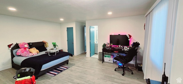 1600 W 4300 S, Salt Lake City, UT 84123 - bedroom with light wood finished floors, baseboards, and recessed lighting