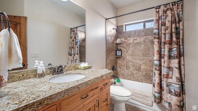 6668 S 3200 W, Spanish Fork, UT 84660 - bathroom with shower / bath combo with shower curtain, toilet, and vanity