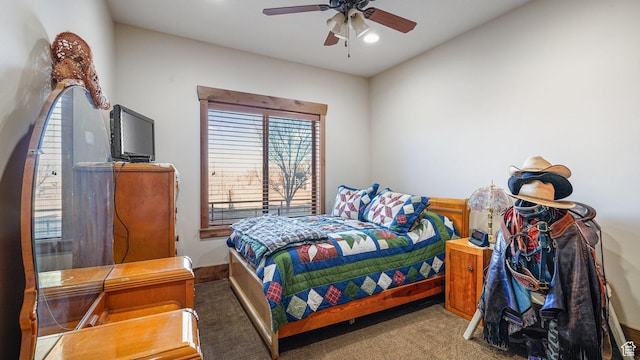 6668 S 3200 W, Spanish Fork, UT 84660 - bedroom with a ceiling fan, baseboards, recessed lighting, and carpet