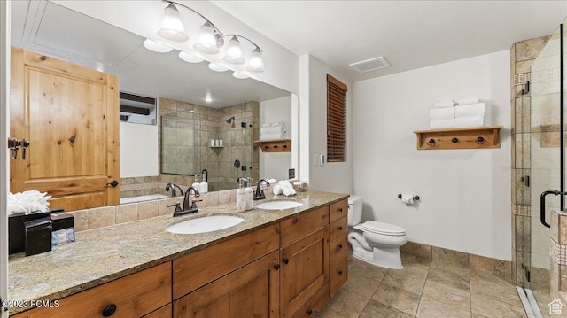 1476 Newpark Blvd Unit 302, Park City, UT 84098 - bathroom with vanity, a shower with shower door, and toilet