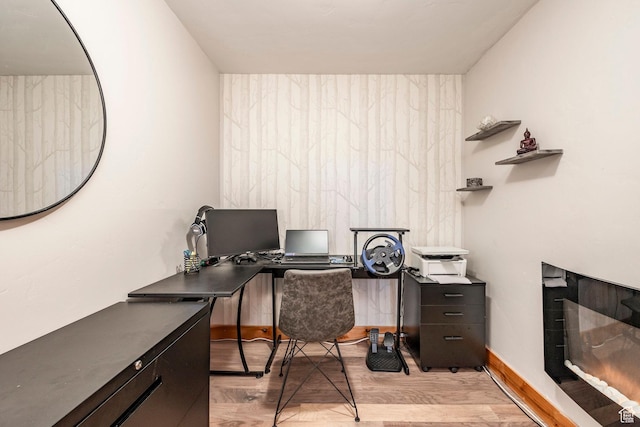 14084 N Council Fire Trl Unit 14D, Kamas, UT 84036 - office space with a fireplace and light hardwood / wood-style floors