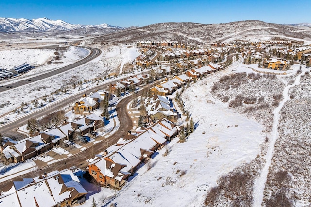 14084 N Council Fire Trl Unit 14D, Kamas, UT 84036 - snowy aerial view with a mountain view
