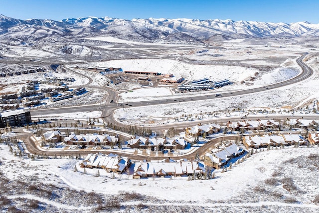14084 N Council Fire Trl Unit 14D, Kamas, UT 84036 - snowy aerial view featuring a mountain view