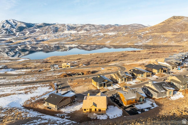 11746 N Star Gazer Cir Unit 108, Hideout, UT 84036 - snowy aerial view with a water and mountain view