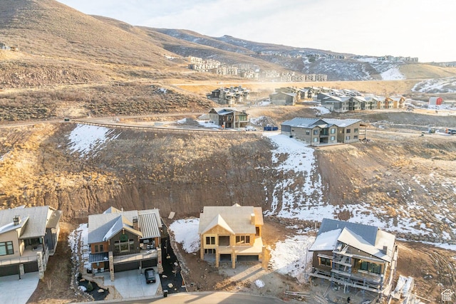 11746 N Star Gazer Cir Unit 108, Hideout, UT 84036 - snowy aerial view featuring a mountain view