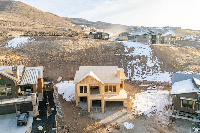 11746 N Star Gazer Cir Unit 108, Hideout, UT 84036 - snowy aerial view featuring a mountain view