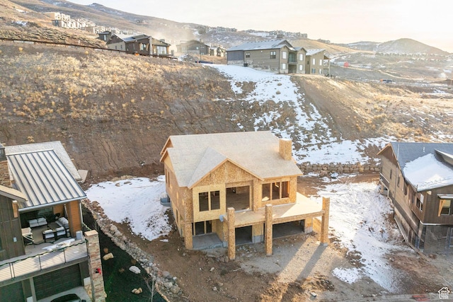 11746 N Star Gazer Cir Unit 108, Hideout, UT 84036 - snowy aerial view featuring a mountain view