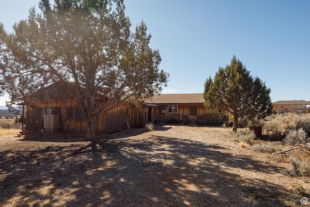 view of rear view of property