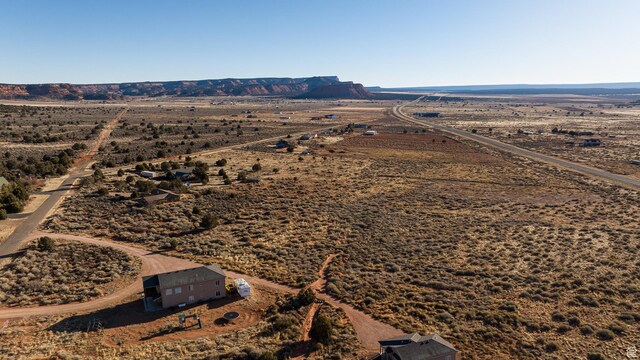 drone / aerial view with a rural view