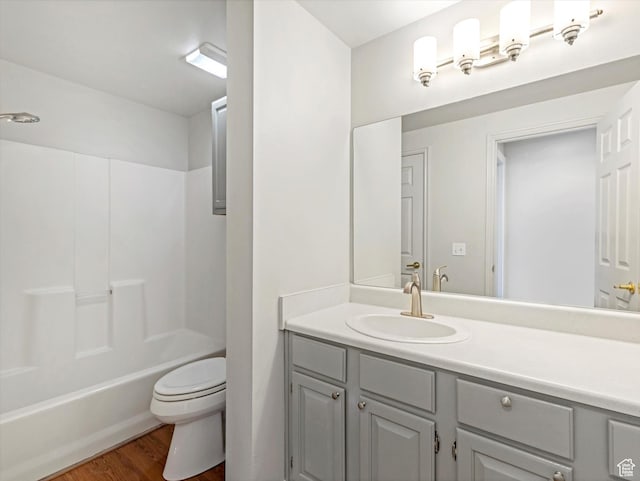 900 Bitner Rd Unit K17, Park City, UT 84098 - full bathroom featuring hardwood / wood-style flooring, vanity, bathtub / shower combination, and toilet
