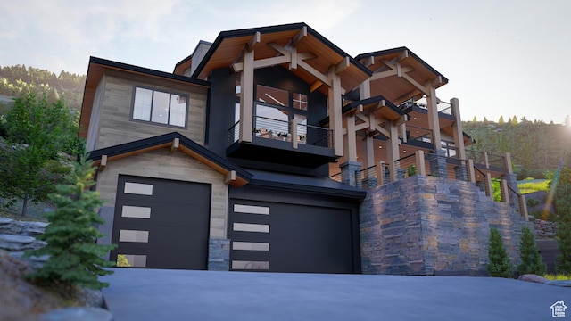 460 E Big Dutch Dr, Heber City, UT 84032 - view of front of home featuring a garage and a balcony