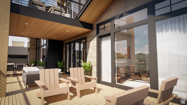 460 E Big Dutch Dr, Heber City, UT 84032 - wooden terrace with outdoor lounge area