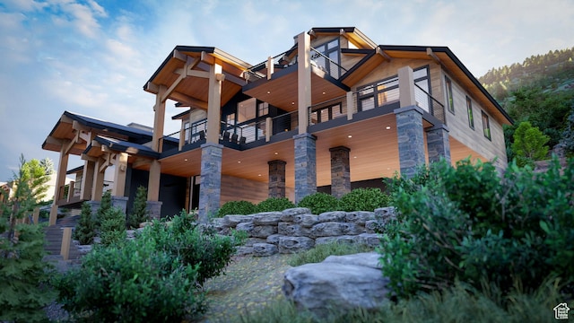 460 E Big Dutch Dr, Heber City, UT 84032 - back of house with a balcony