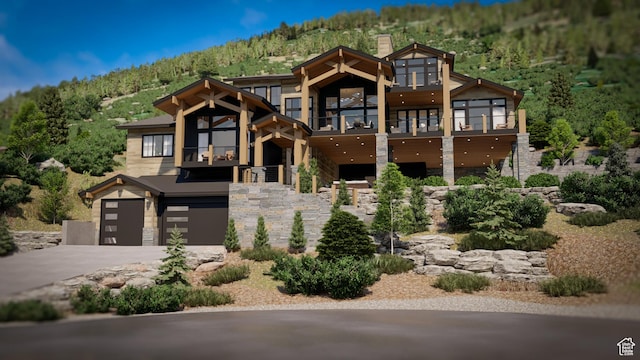 460 E Big Dutch Dr, Heber City, UT 84032 - view of front of house with a garage