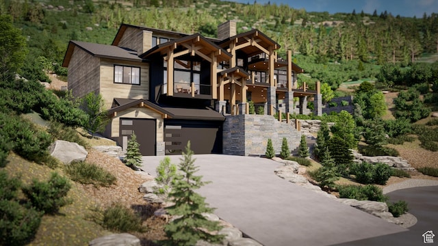 460 E Big Dutch Dr, Heber City, UT 84032 - view of front facade with a garage and a balcony