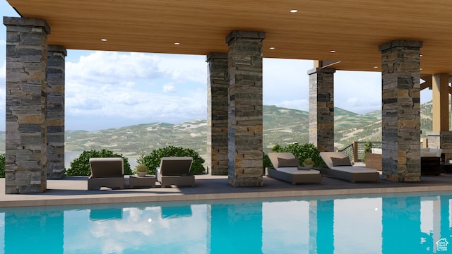 460 E Big Dutch Dr, Heber City, UT 84032 - view of swimming pool with a mountain view