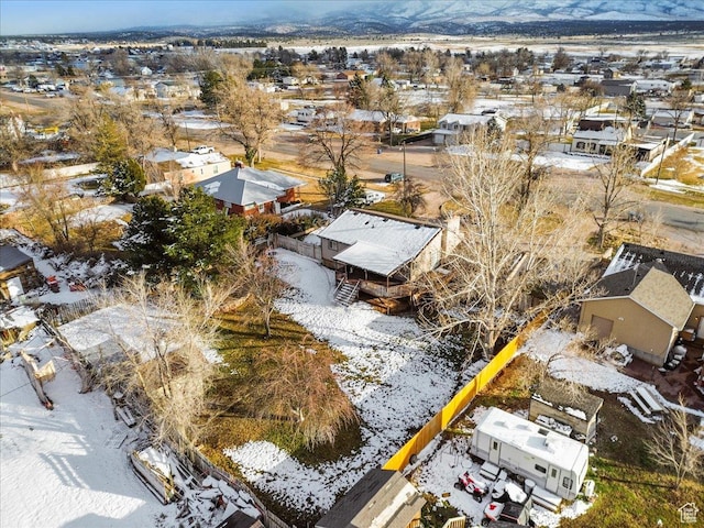 180 W 300 S, Fillmore, UT 84631 - snowy aerial view with a mountain view