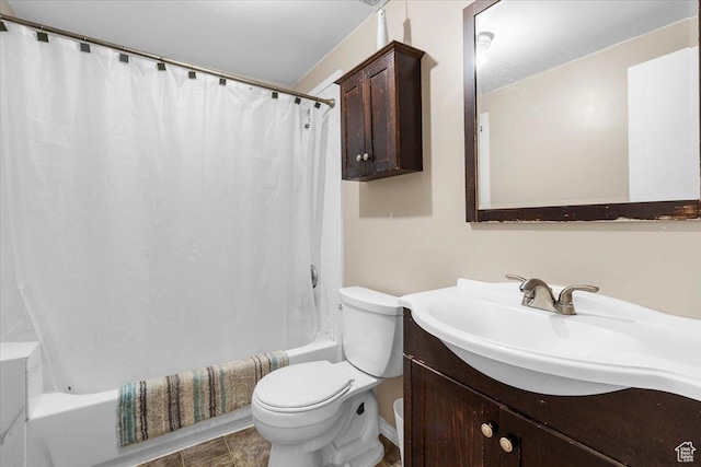 180 W 300 S, Fillmore, UT 84631 - full bathroom with vanity, shower / bath combination with curtain, and toilet