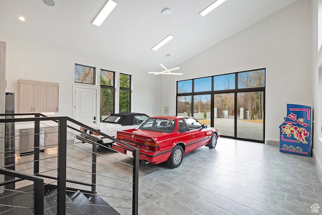 garage featuring baseboards