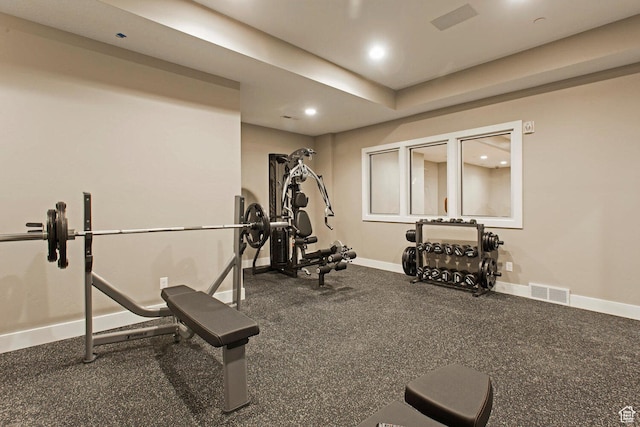 view of workout area