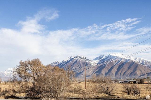 mountain view with a rural view