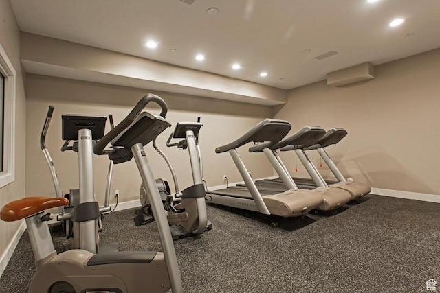 view of exercise area