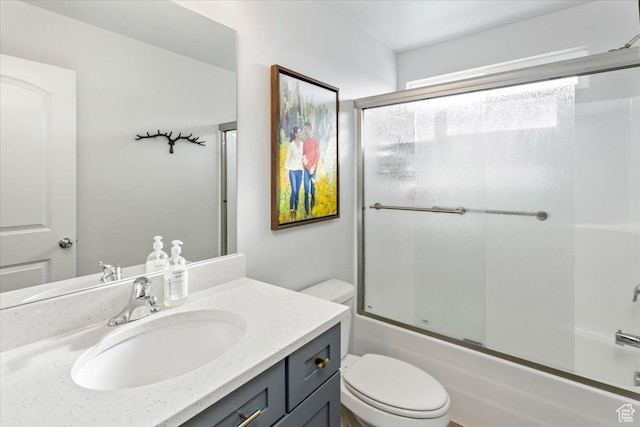 1088 N Freeman Dr, Saratoga Springs, UT 84045 - full bathroom featuring toilet, vanity, and combined bath / shower with glass door