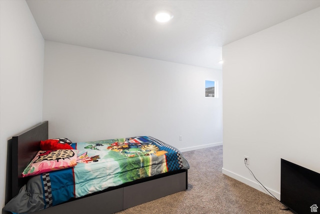 view of carpeted bedroom