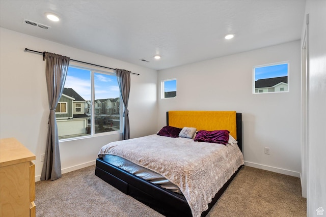 view of carpeted bedroom