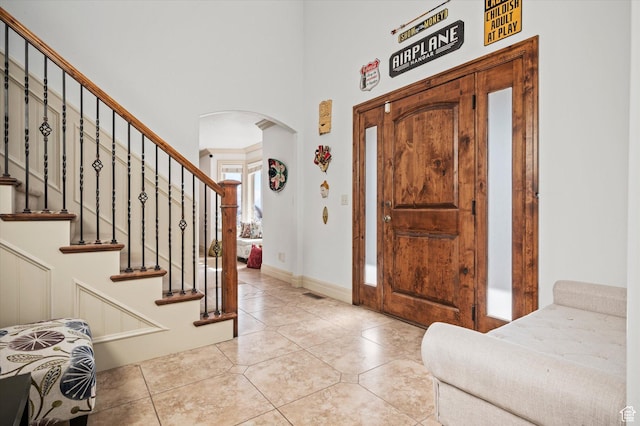view of tiled entryway
